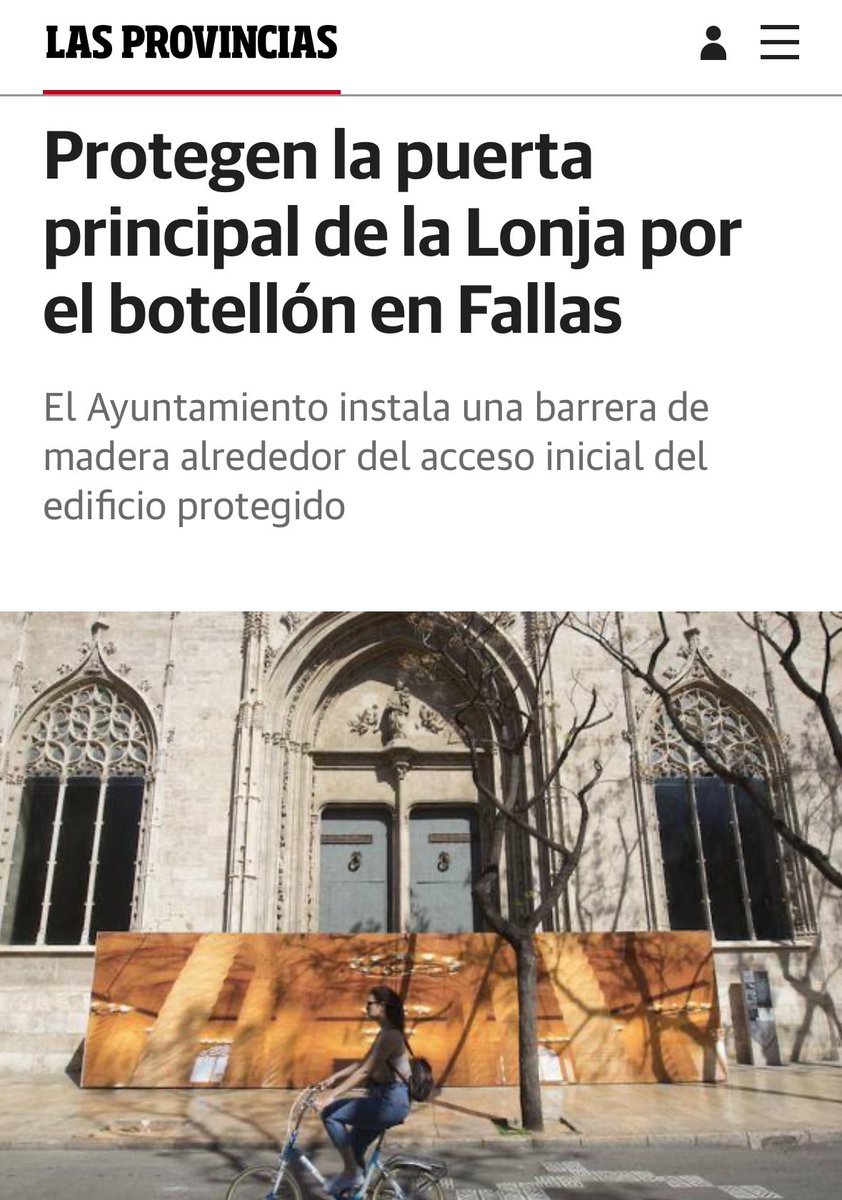 No, amb Ribó açò no passava.

La Llotja es protegia amb vallat i vigilància privada.

Repetisc:
No ha passat sempre.
Qui ho diga mentix.