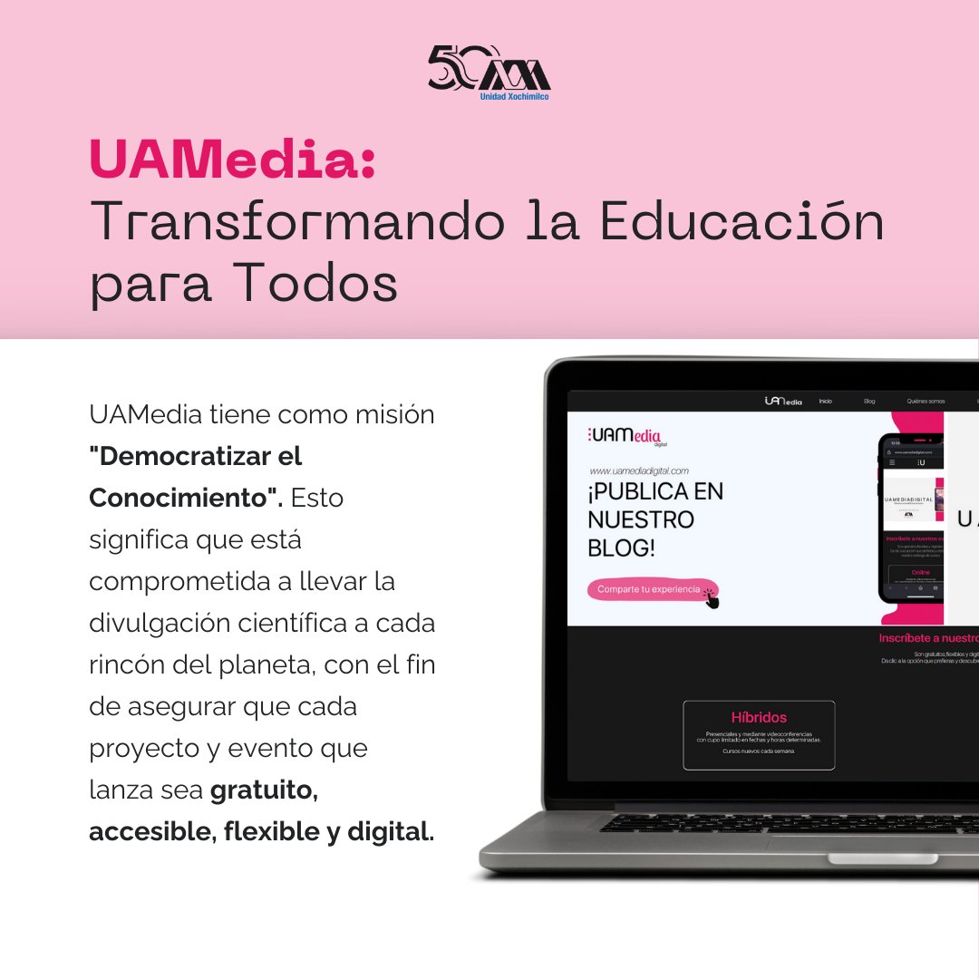 uamxoficial's tweet photo. Descubre UAMedia, tu plataforma de aprendizaje flexible.
Aprende a tu ritmo, en cualquier lugar. 📚💻🌍
@uamediadigital
https://t.co/vHnObhbB3c
#UAMedia #AprendizajeSinFronteras https://t.co/d374OKhGb1