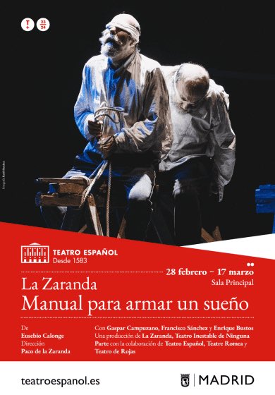 Una maravilla, un regalo, un referente, una experiencia que no se olvidará.
Gracias <a href="/EusebioCalonge/">Eusebio Calonge</a> y #lazaranda <a href="/TeatroEspanol/">Teatro Español</a>