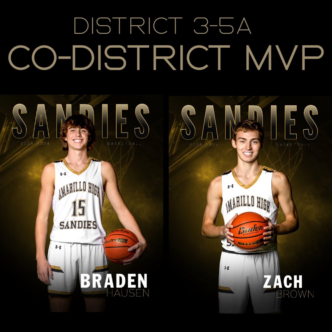 Congratulations to Braden Hausen and Zach Brown for being named District 3-5A Co-District MVP. #floorburnhigh #onlyus @TexasHoopsGASO @Tabchoops @lancelahnert @KaleSteed @MichaelDRoden @KVIIsportsguy @CBrakebill @NC10_Sports @hpisani91 @PressPassSports @806hsscmedia