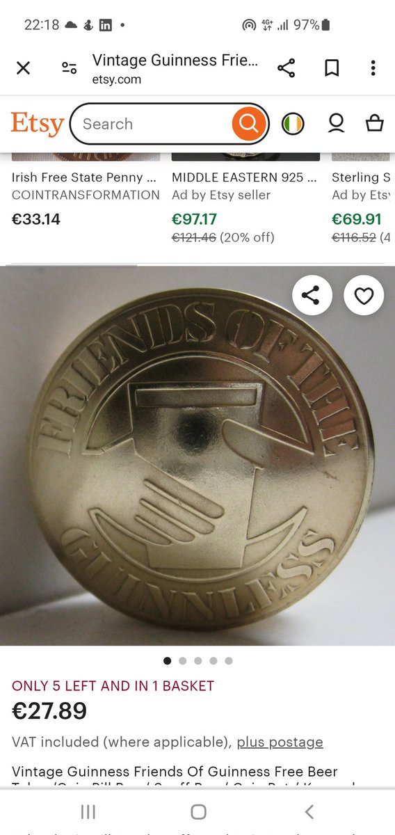 I've been selling these coins for a fiver each or €6 for 25 🤦
#Guinness #Guinnesscommunity @Guinnessguru