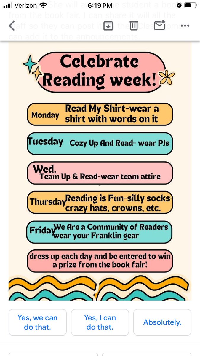 Please help us celebrate Reading Week by joining in on spirit week and Book fair week @SGS! <a href="/MrSheffrin_FTPS/">Jared Sheffrin</a> <a href="/jsantoni75/">Jill Santoni</a>