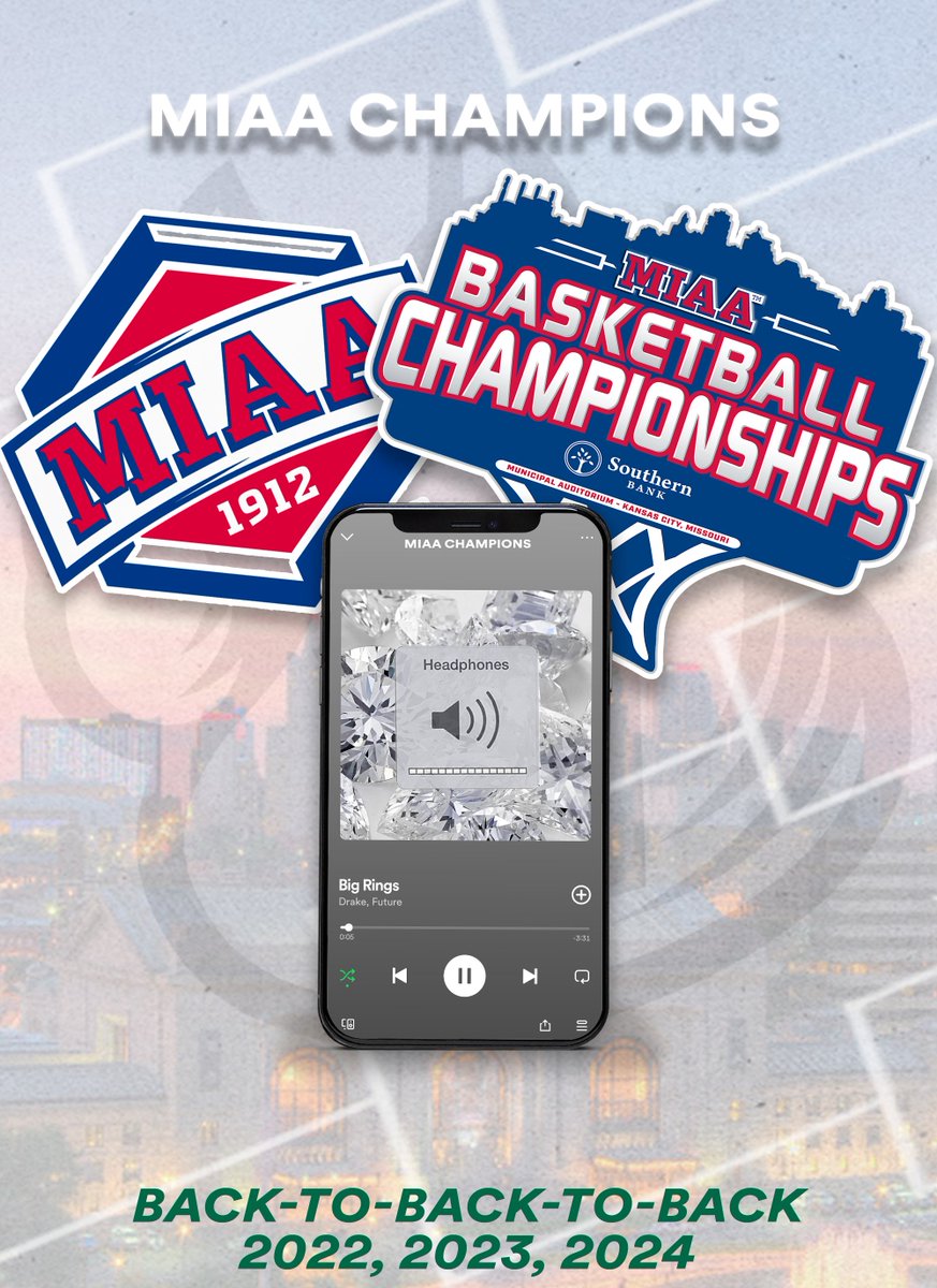 Bearcats are your  MIAA Champions once again! Bearcats win 78-65 over Pittsburg State!

Alexa, play Big Rings by Drake.