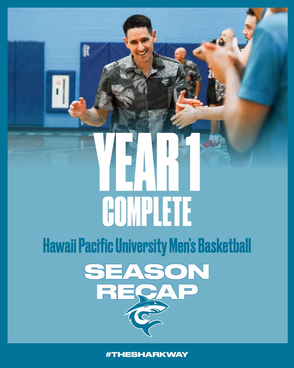 HPU_MBB's tweet photo. Year 1 of the Nakanishi era is complete ✅ 

Mahalo for all the amazing support! 👏 

More to come…. 

#TheSharkWay 🦈 https://t.co/6fOAAqgBpz