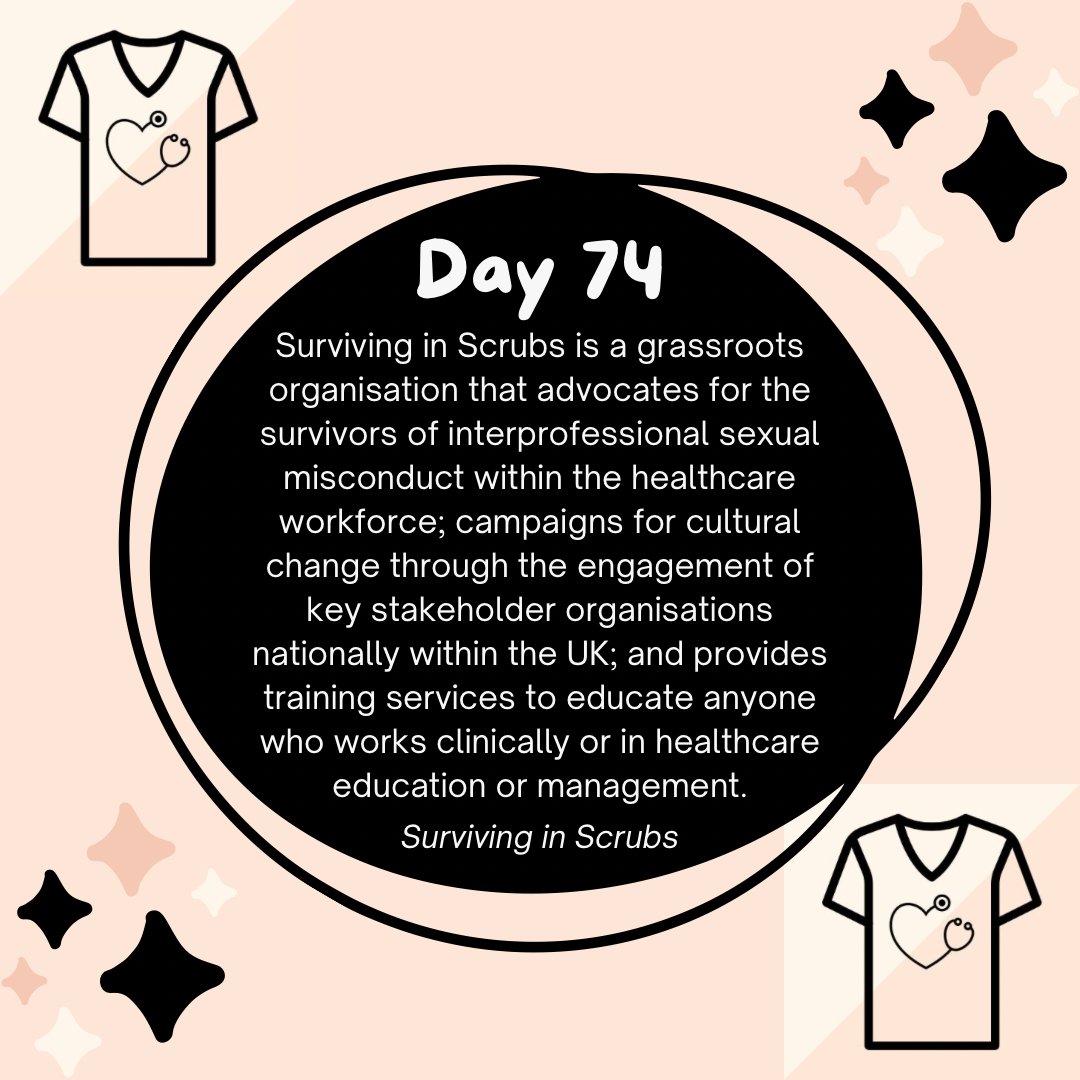 Surviving in Scrubs is an organisation that advocates for survivors of sexual misconduct in healthcare, campaigns for change and provides training #sexism #sexualharassment #letsremoveit #endsexism #medicine #surgery #discrimination #equality #healthcare @ScrubSurvivors