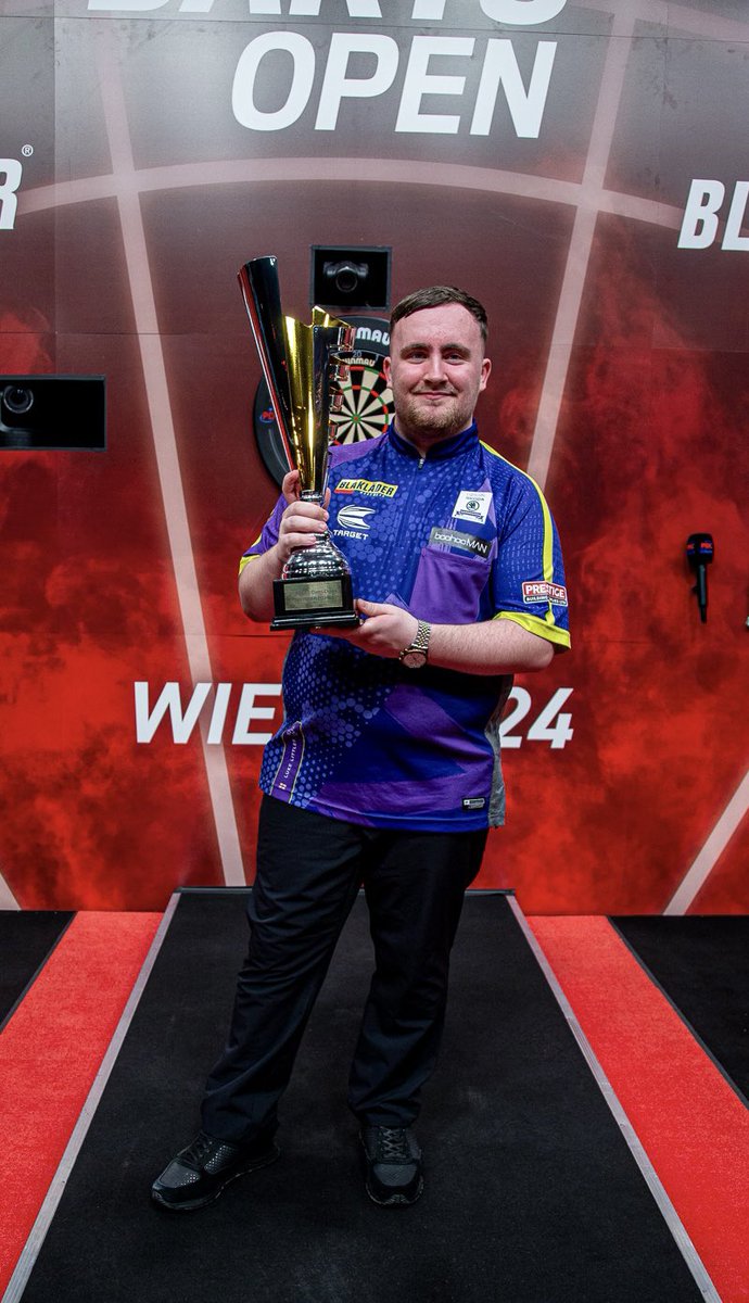 🇧🇪 𝗖𝗛𝗔𝗠𝗣𝗜𝗢𝗡 𝗟𝗨𝗞𝗘 𝗟𝗜𝗧𝗧𝗟𝗘𝗥! ☢️🏆 The Nuke continues to make history! 🤩Another senior title on debut - Littler beats Rob Cross in Wieze to secure his first Euro Tour Title! 👏🏼🥇