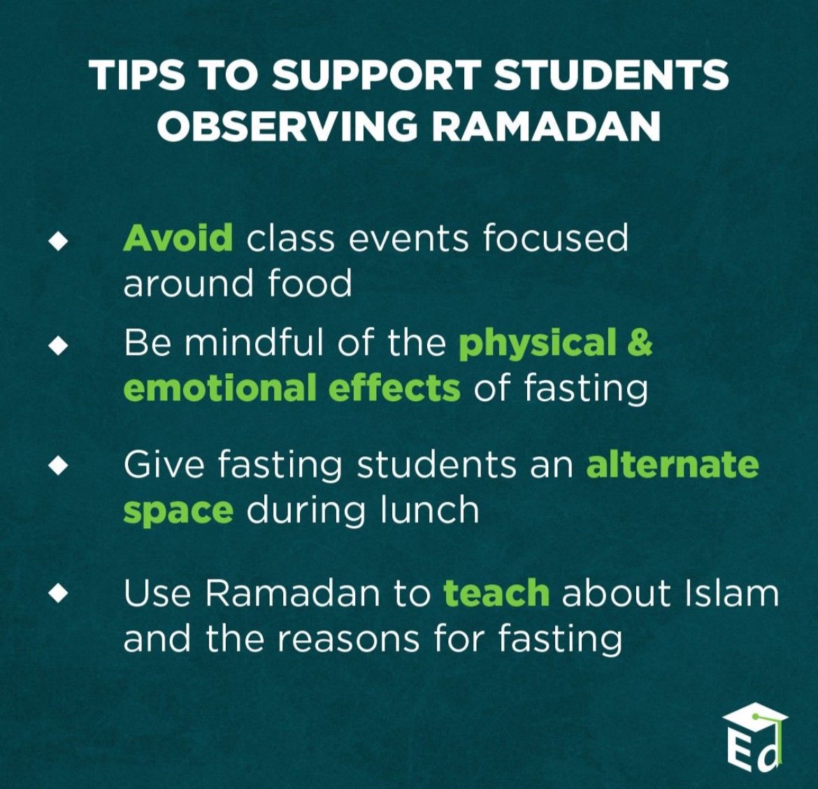 #Ramadan #USdeptofeducation #scchat #educators