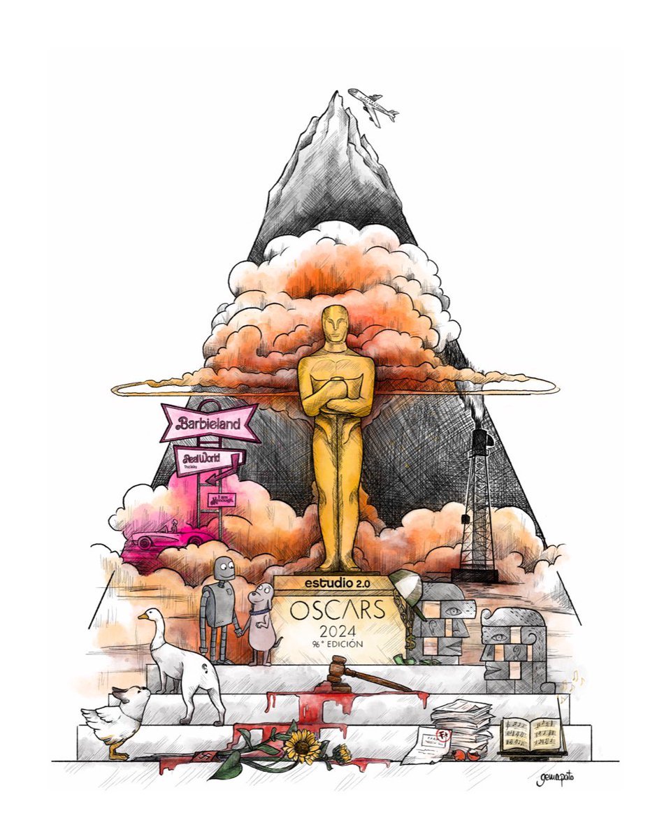 Y este es mi pequeño homenaje a los #oscars2024 

Las 10 películas nominadas a #mejorpeliculaoscars y un pequeño guiño al cine español de este año.
Espero que os guste 💛

Feliz noche de los #oscars