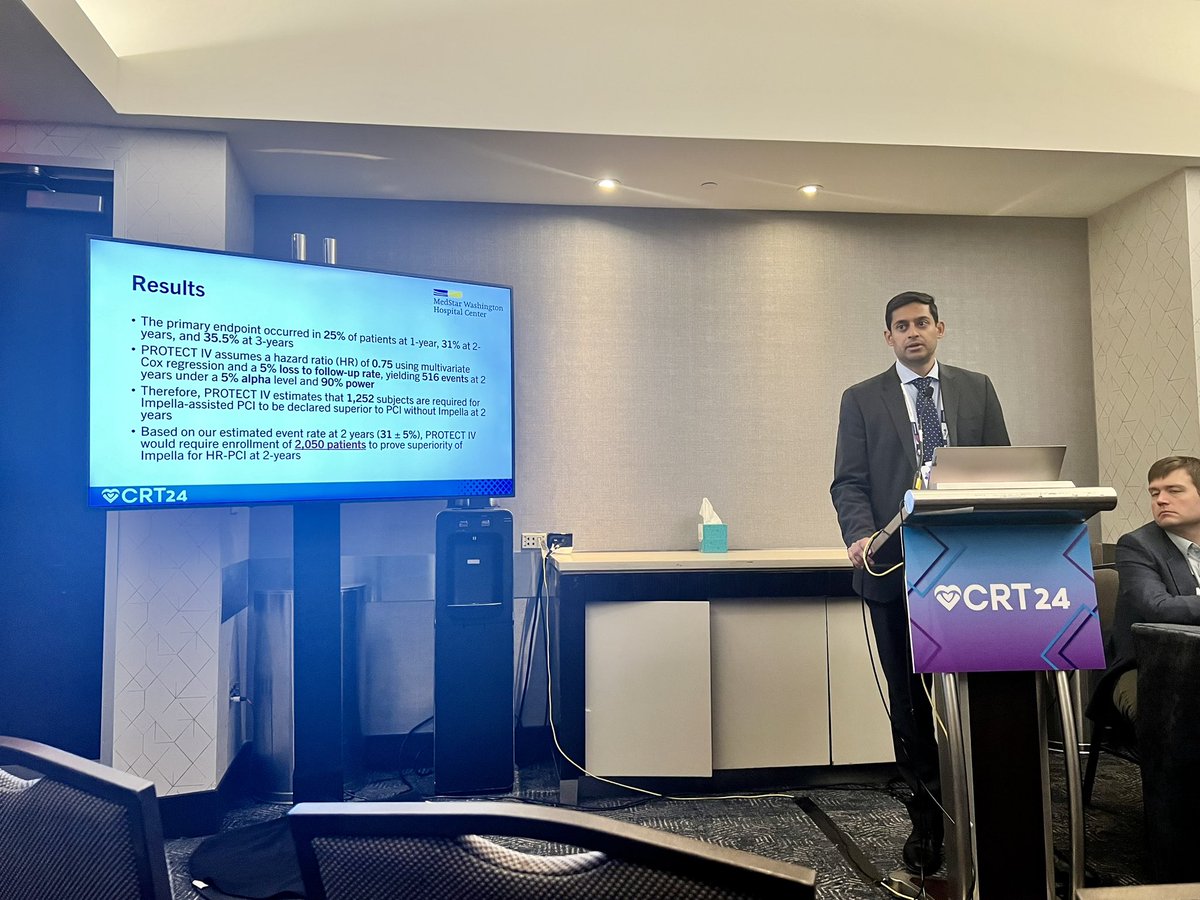 Honored to present our work on high-risk #PCI at #CRT2024! Thankful for the guidance of @ron_waksman, coauthors, and MCRN colleagues. #CardioX #CardioTwitter #MedEd