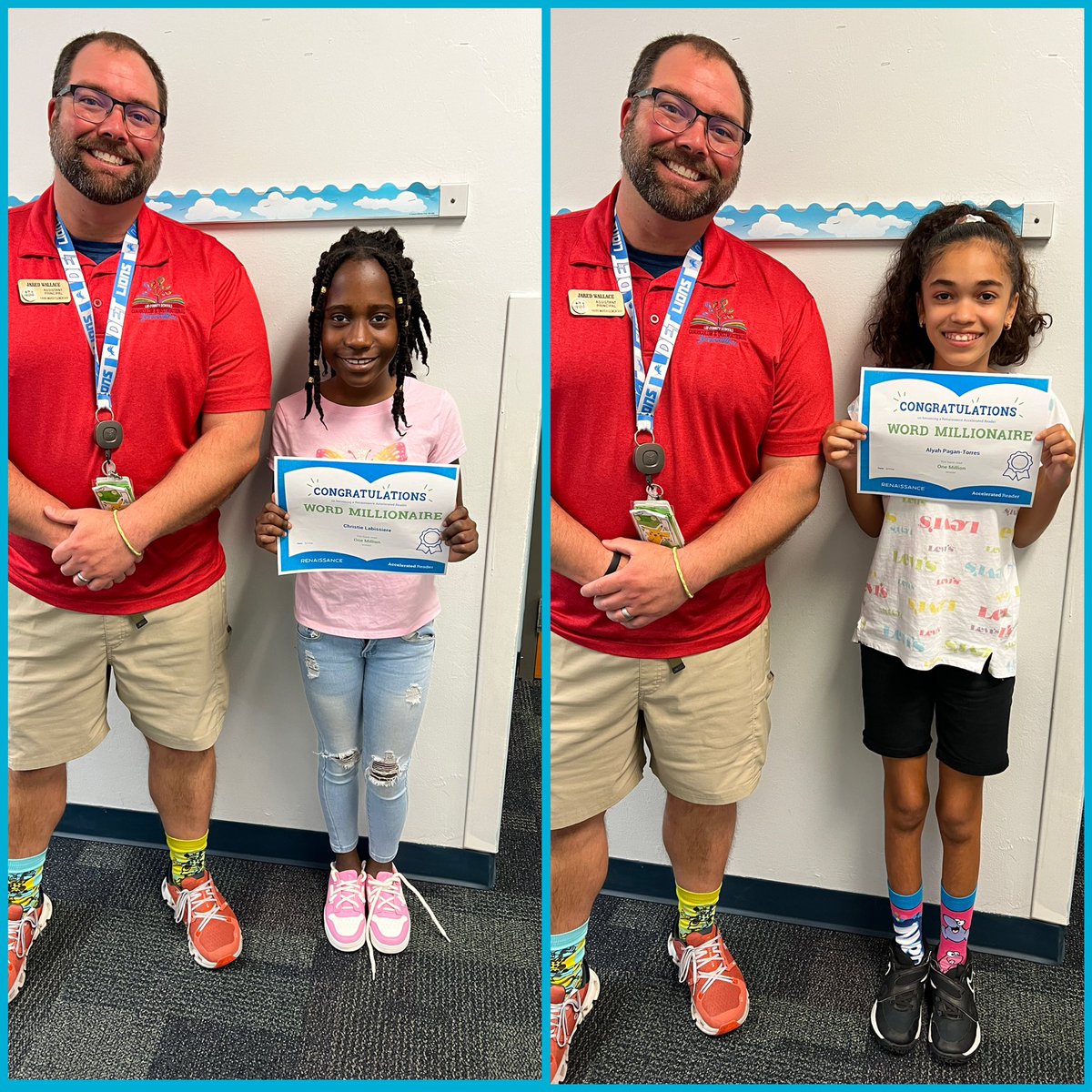 Two new additions to the HME Million Word Club! These 5th graders have read more than 1 million words this school year! Congratulations readers. 
@RenLearnUS 
@P_Vickaryous 
@LeeSchools