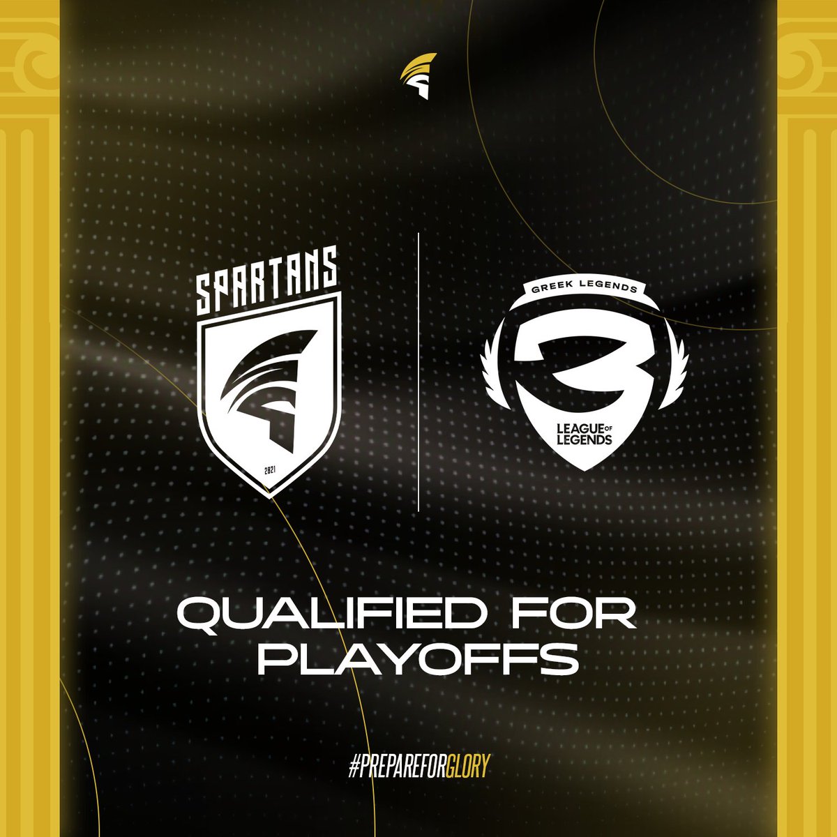 SpartansEu's tweet photo. PLAYOFFS SECURED ✅
After a split full of stress and difficult games, the boys managed to secure their spot in the playoffs!
#PrepareForGlory
#gaming #esports #lol #lolesports #playoffs #GLAL #LeagueOfLegends https://t.co/iBvJMPQLw8