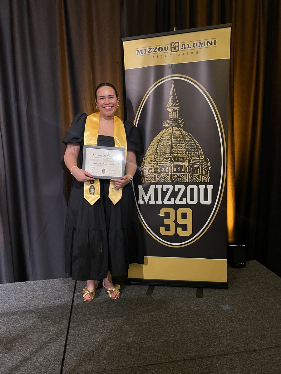 Proud mom moment!  Congratulations to Olivia!  #mizzou39.