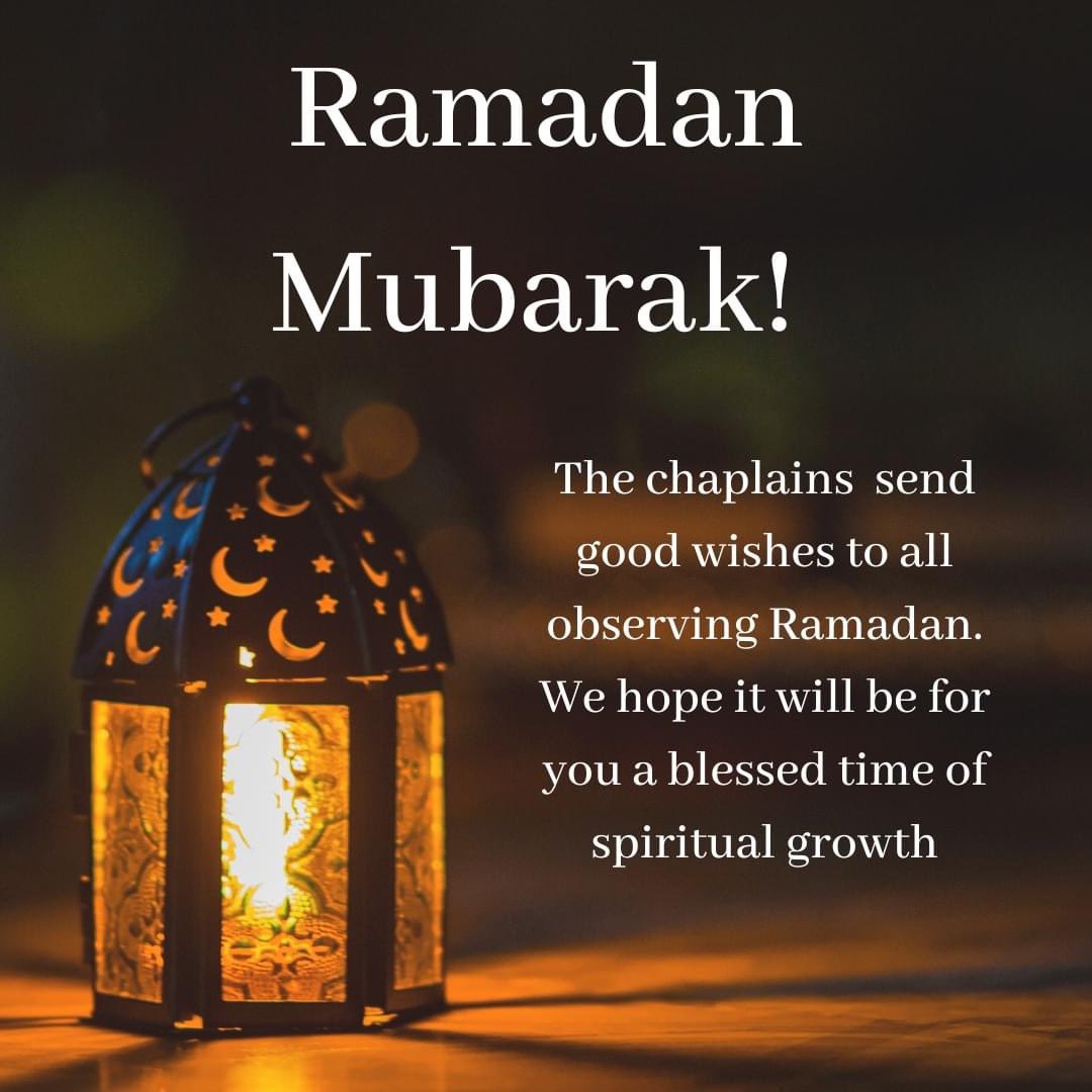 Ramadan Mubarak to Muslim students, staff & friends of @durham_uni beginning the holy month of Ramadan @DurhamWellbeing @DUEDI7 @durhamSU @SamDale84 @_ShaidMahmood @LucianHudson @cmwhitelaw #Ramadan