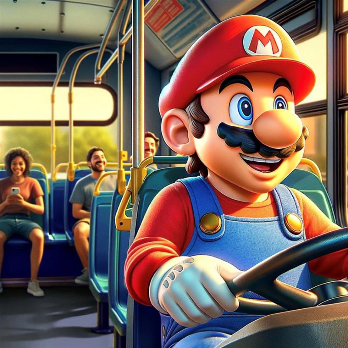 RideOCBus's tweet photo. Mamma mia! Look who's behind the wheel of an #OCBus on #MAR10Day! Whether you're off to save the princess or on an adventure of your own, #OCTA is here to make your trip super! 🚌🍄⭐️ https://t.co/xJJmftvdlV