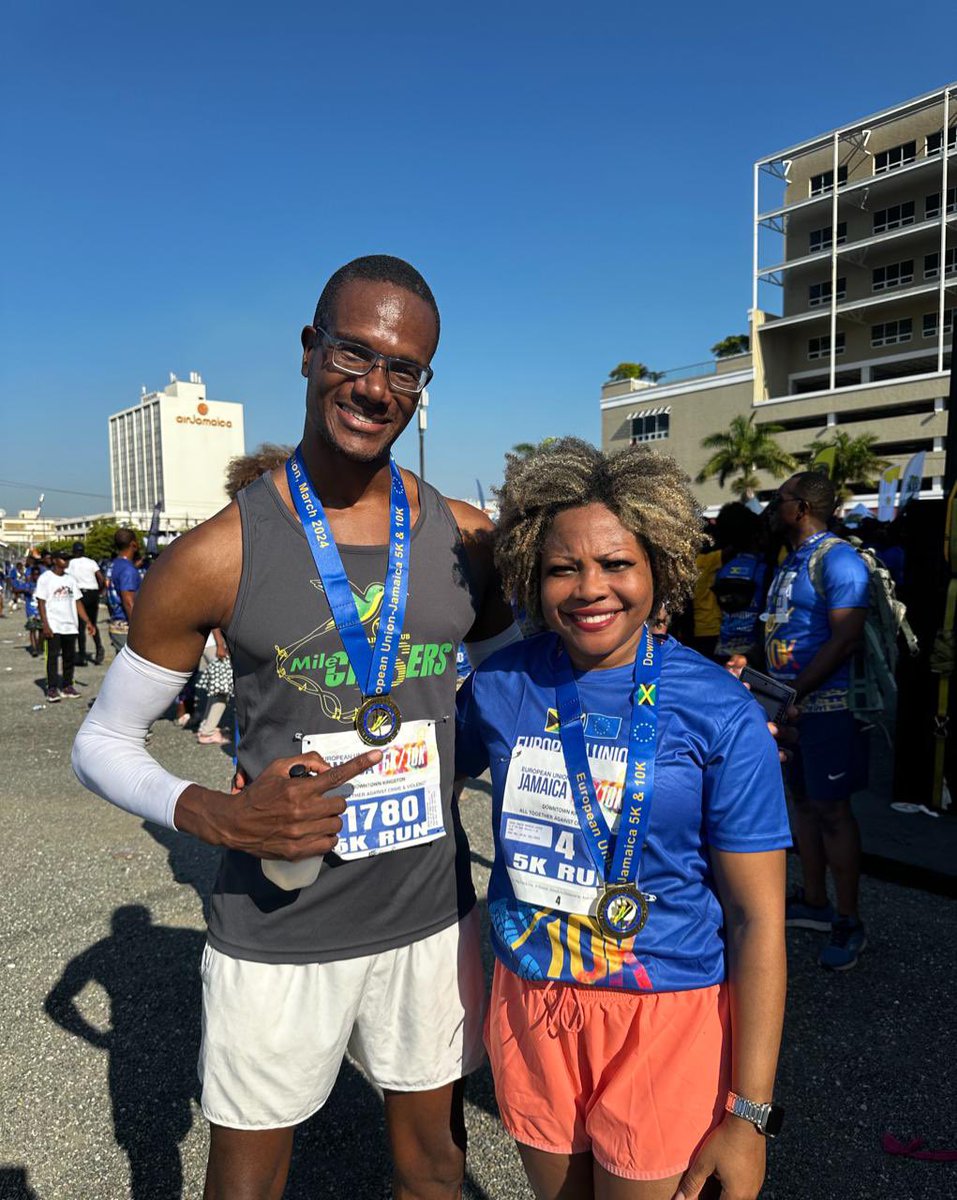 The EU is a big supporter of our Digital Agenda and it was good to participate in their run in Downtown Kingston this morning with 3,500 other runners and walkers.