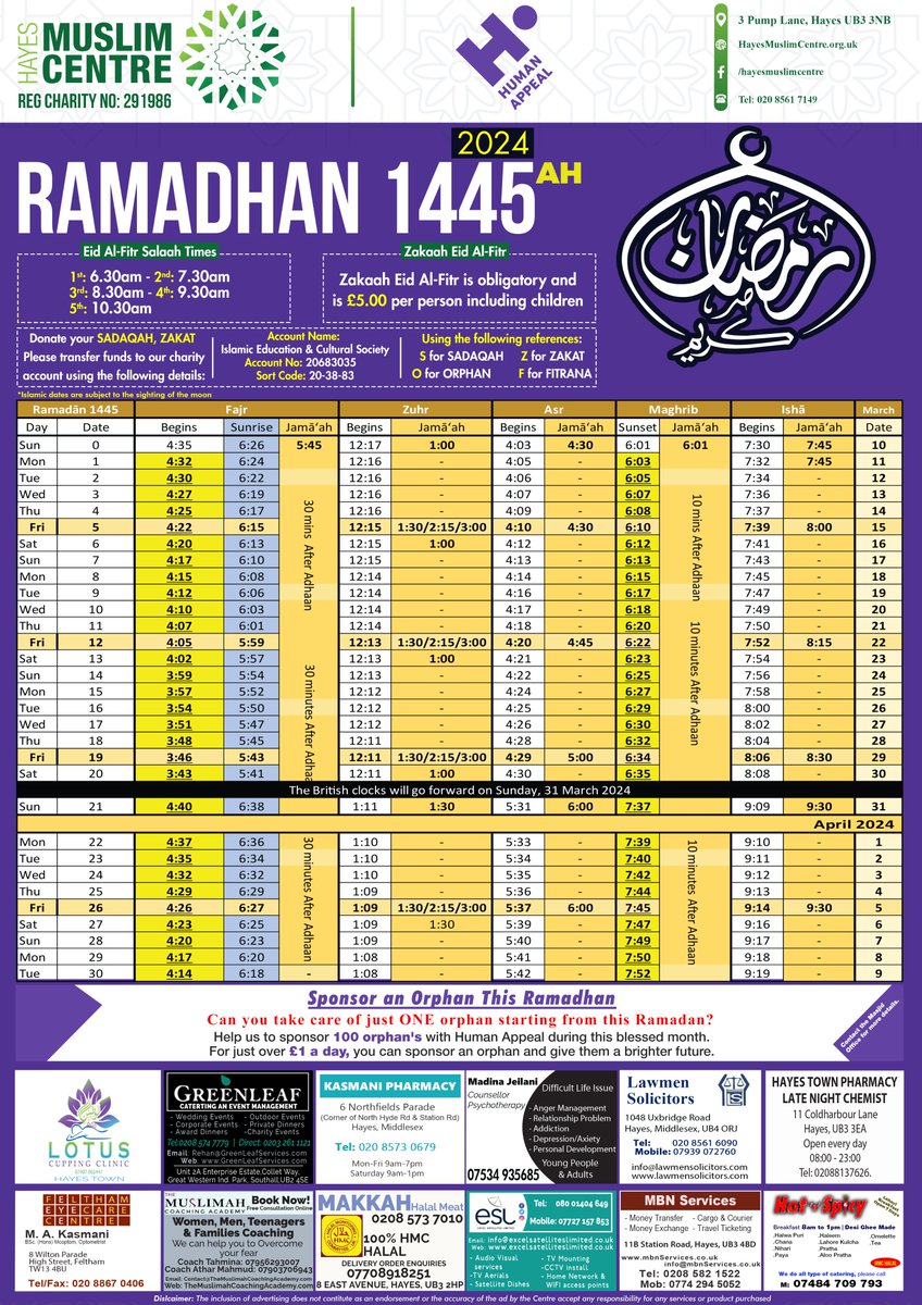 Hayes Muslim Centre tweet media