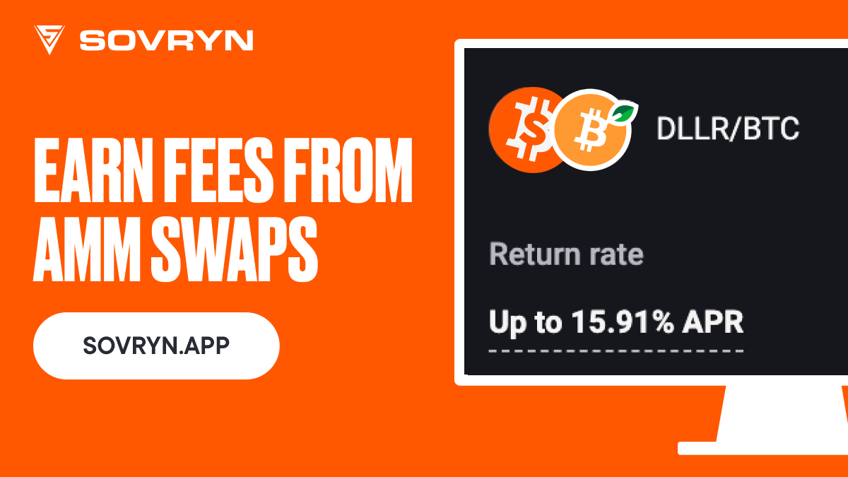 SovrynBTC's tweet photo. 1/
Elevate your investment strategy with a remarkable 15.91 % APR in our $DLLR / $BTC AMM pool!

Activate your assets in our dynamic AMM pool and experience accelerated growth. 

Embark on a path to enhanced financial prosperity with Sovryn now ⬇️ https://t.co/kmZyzcEPJf