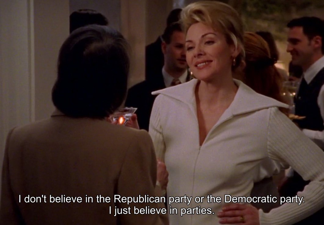dumbandfunn's tweet photo. Gay people are like “she saved my life” and it's Samantha Jones https://t.co/e3IJeLZ8cH