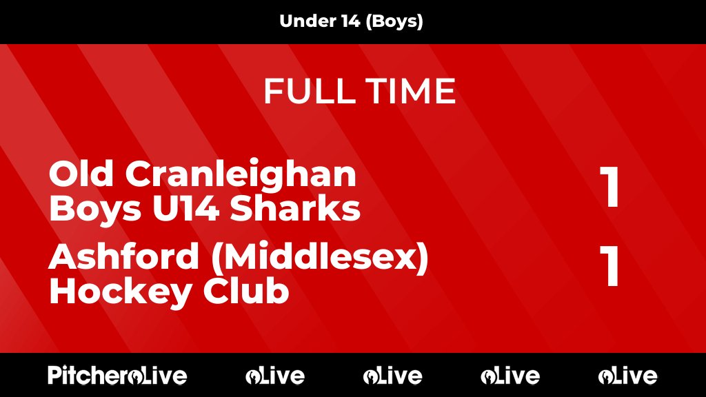 FULL TIME: Old Cranleighan Boys U14 Sharks 1 - 1 Ashford (Middlesex) Hockey Club #OLDASH #Pitchero ashfordhockeyclub.co.uk/teams/167345/m…