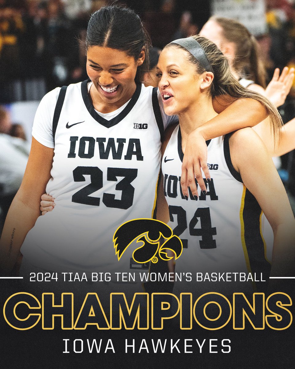 Next up: the Big Dance. 

The Iowa Hawkeyes are Big Ten women's champions. 🏆 #B1GWBBT