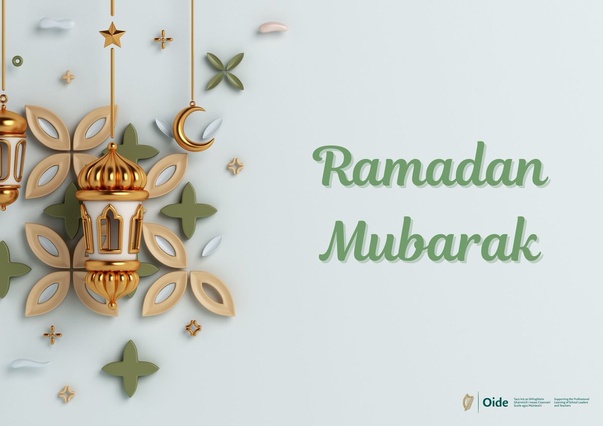 The Muslim period of Ramadan begins today. Ramadan is marked by many Muslims worldwide as a month of fasting (sawm), prayer, reflection and community. The @Oide_RE team would like to wish all Muslims a peaceful and prayerful #Ramadan2024. #JCRE #LCRE