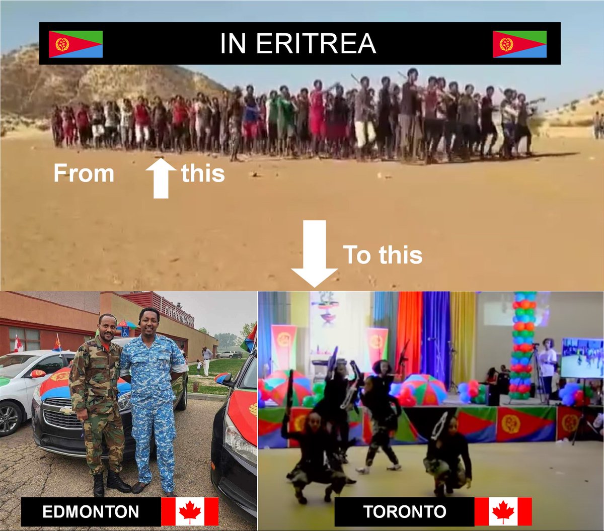 AAOdds_Eritrea's tweet photo. #PFDJ militarism &amp; jingoism has no place in #Canada. #BanPFDJ @JustinTrudeau @melaniejoly @JulieDzerowicz @MelissaLantsman @marcomendicino @globeandmail @rcmpgrcpolice 
@MarcMillerVM @MinIntergovCA @DLeBlancNB @CityNewsTO @nkeung @CitImmCanada @anitavandenbeld @GarnettGenuis https://t.co/QzTMqX8pQb