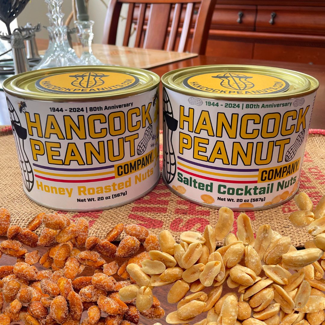Finally got around to adding a key duo to the shop that will perpetually be in stock, the Honey Roasted and Salted Cocktail Nut Combo! hancockpeanuts.com/product/honey-… Have a great Sunday! #Sunday #GetsomeSun #Honeybee #Hancockpeanuts #peanuts