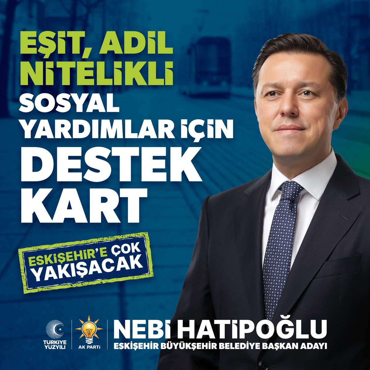 Öğrenciden emekliye, çalışan anneden çiftçisine toplumun her kesimine hitap eden projeler ile;
Nebi Hatipoğlu KAZANACAK..!