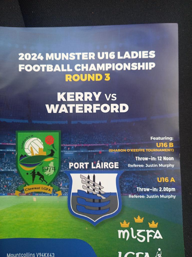 Delighted to host @MLGFA with @kerryladiesfoot v @WaterfordLGFA in todays ladies football championship games