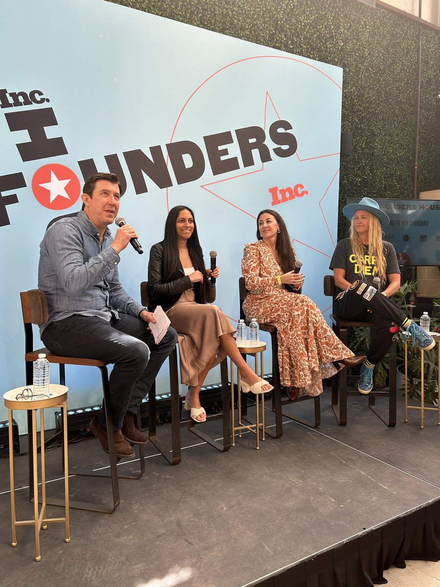 BEYOND BOOTSTRAPPING: WINNING IN A SHIFTING MARKET WITHOUT VC DOLLARS with @DagneDover’s Deepa Gandhi. @weareluminary_’s @cateluzio and @AviatorNation’s Paige Mycoskie. #FoundersHouse #IncFoundersHouse