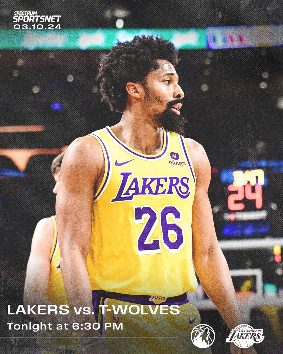 Join us for some Sunday hoops when the #Lakers host the Timberwolves. 📺: Pregame at 5:30 PM 🏀: Tip-off at 6:30 PM