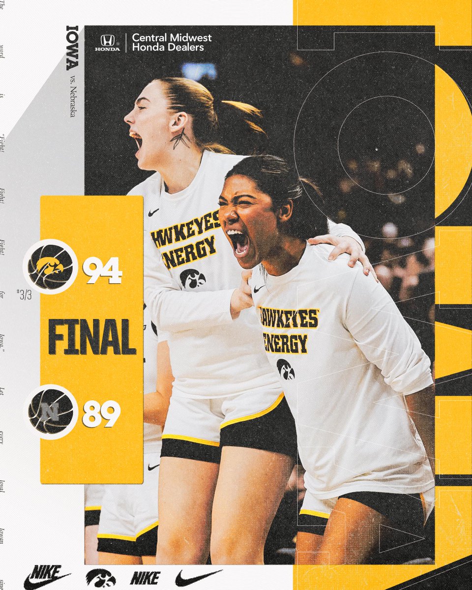 Back-to-Back-to-Back. 

#Hawkeyes