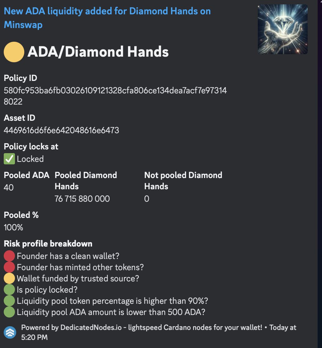 dedicatednodes's tweet image. #Mbotwifhat (soon #Mbot) UTILITY 2 🔥

We are delaying all public messages for Mbot by 20 seconds. 

Holders of 1 million #Mbotwifhat or more will continue to access real-time messages in closed Discord channels.

#CardanoADA #CardanoCommunity #cardano