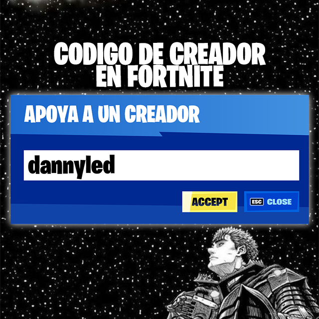 Ya hay código de creador para Fortnite y sus compras banda, por si gustan apoyar. ❤️