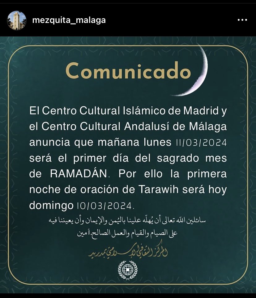 AAtumi1's tweet photo. Allahu Akbar, los malagueños ayunamos mañana👨🏽‍🍼 https://t.co/OPGu5AYEkU