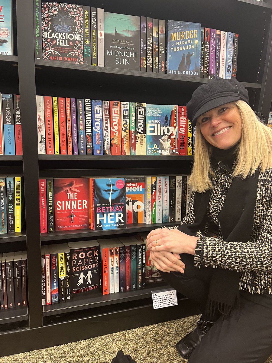 CazEngland's tweet photo. Love to spot a #shelfie Thanks so much @WaterstonesMCR 👏📕👏 #BetrayHer #TheSinner #TheStrangerBesideMe #TruthGames https://t.co/hLfn2mzD30