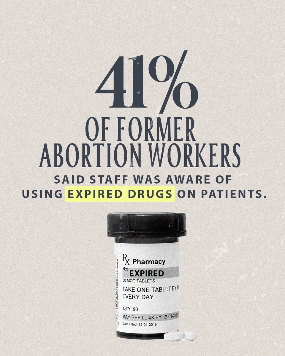 Scary statistics from former abortion facility workers show the truth about how their patients are really treated. #AbortionProvidersAppreciationDay

Source: abortionworker.com/wp-content/upl…