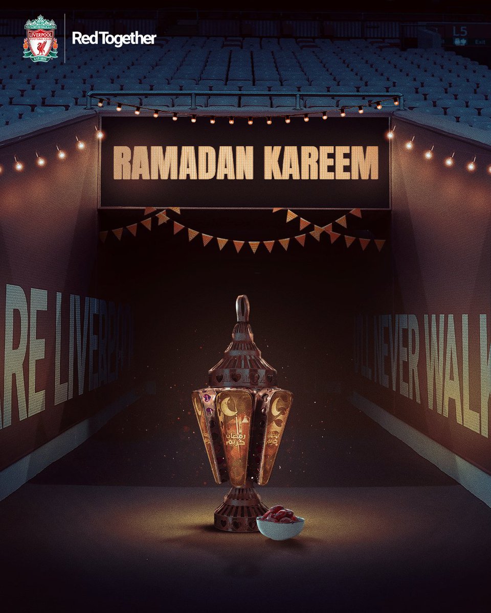 Ramadan Kareem from all of us at Liverpool FC ❤️

 #ramadanmubarak