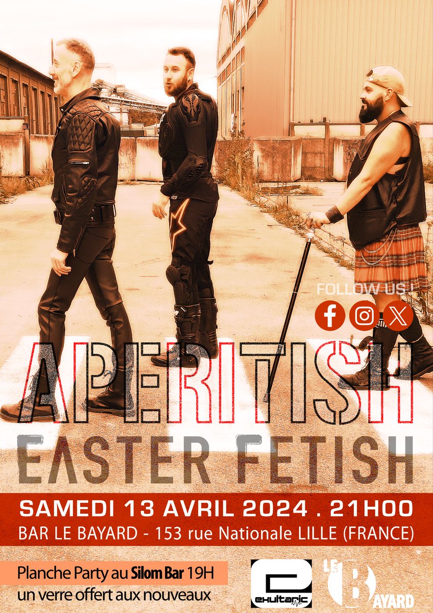 exultaric's tweet photo. [NEXT APERITISH - AVRIL 2024]

EXULTARIC vous propose son APERITISH EASTER FETISH pour les petits, grands, chauds lapins 🐰🐰🐰 ... On vous attend nombreux le samedi 13 avril 2024 ! ... | #exultarictouch | #JpeuxpasjaiAperitish | #FetishSocial | #myfetishheartbeat |💙🖤❤️ https://t.co/bHpwXqT7Ne