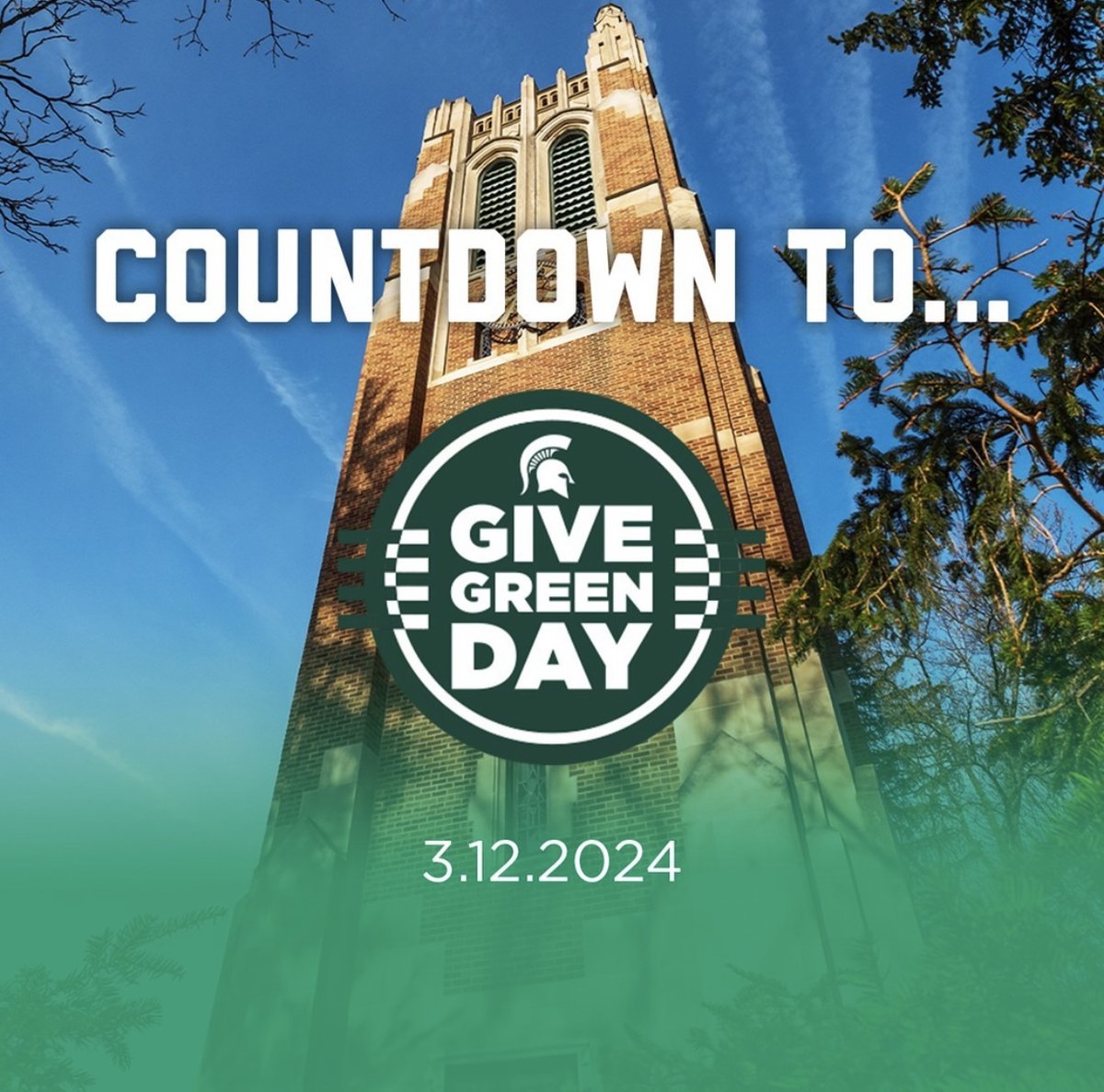 MSU_Recovery's tweet photo. We are just two days away from Give Green Day! Make a difference and support our Spartans in recovery here: 
https://t.co/xftGYFYp4y 
Go Green! https://t.co/YTgRBRv4qV