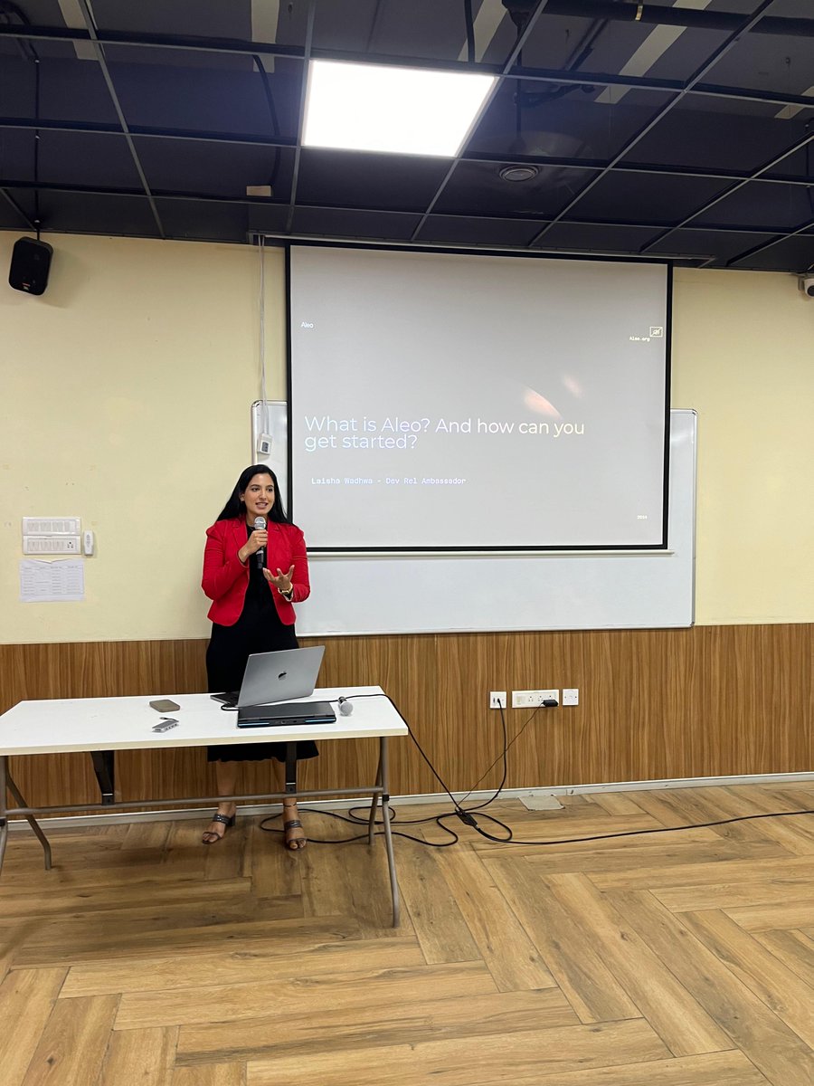 TPGmumbai's tweet photo. Hosted Aleo Zk Meetup Mumbai Edition with guest speaker
@laishawadhwa
Covered concepts from Basic of web3 to Zero-knowledge concepts & Aleo
@PhoenixGuildHQ
@AleoHQ
#Aleo #zkwithTPG #zkMeetup https://t.co/ZWZ5B2AQaq