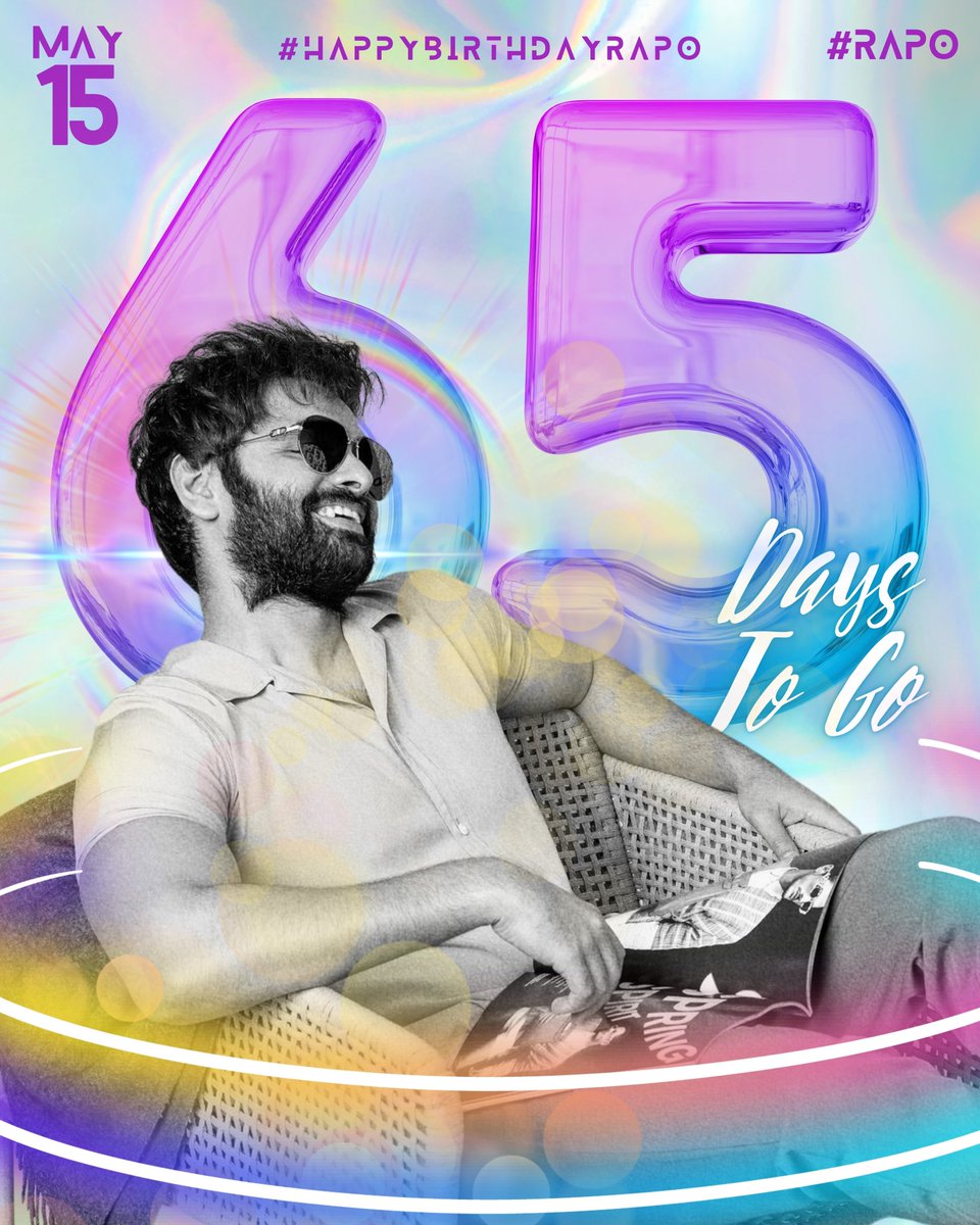 From The Silver Screen To Our Hearts, @ramsayz Mesmerizes With His Charisma, Talent & Infectious Energy! 🩵 65 Days To Go.. Advance Birthday Wishes USTAAD #RAmPOthineni #RAPO @RAPOEdits