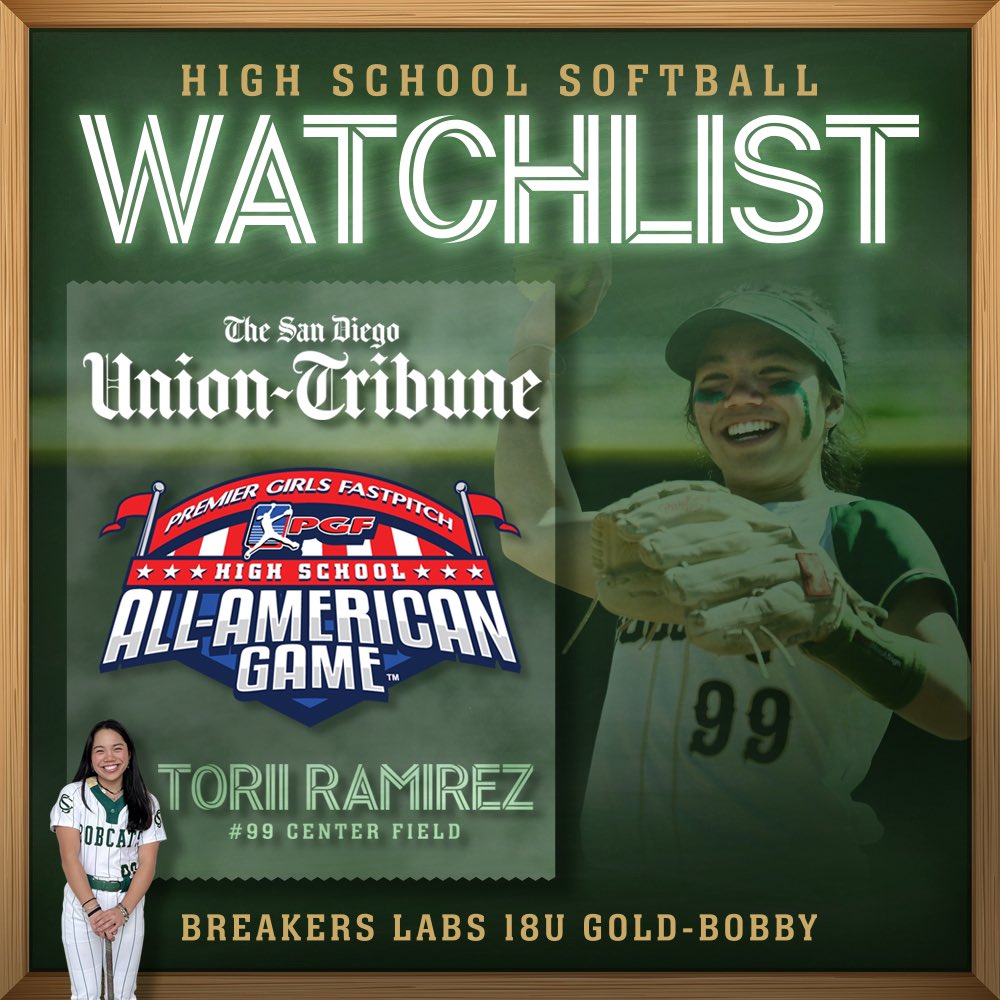 Torii Ramirez (@torii_ramirez25) on Twitter photo I’m honored to be part of the <a href="/PGFnetwork/">PGF</a> and <a href="/sdut/">The San Diego Union-Tribune</a> watchlists along with many fellow Breakers. <a href="/BreakersLabs18G/">Breakers Labs Bobby 18U Gold</a> <a href="/BrownU_Softball/">Brown Softball</a> @CoachRefsnyder I’m honored to be part of the <a href="/PGFnetwork/">PGF</a> and <a href="/sdut/">The San Diego Union-Tribune</a> watchlists along with many fellow Breakers. <a href="/BreakersLabs18G/">Breakers Labs Bobby 18U Gold</a> <a href="/BrownU_Softball/">Brown Softball</a> @CoachRefsnyder