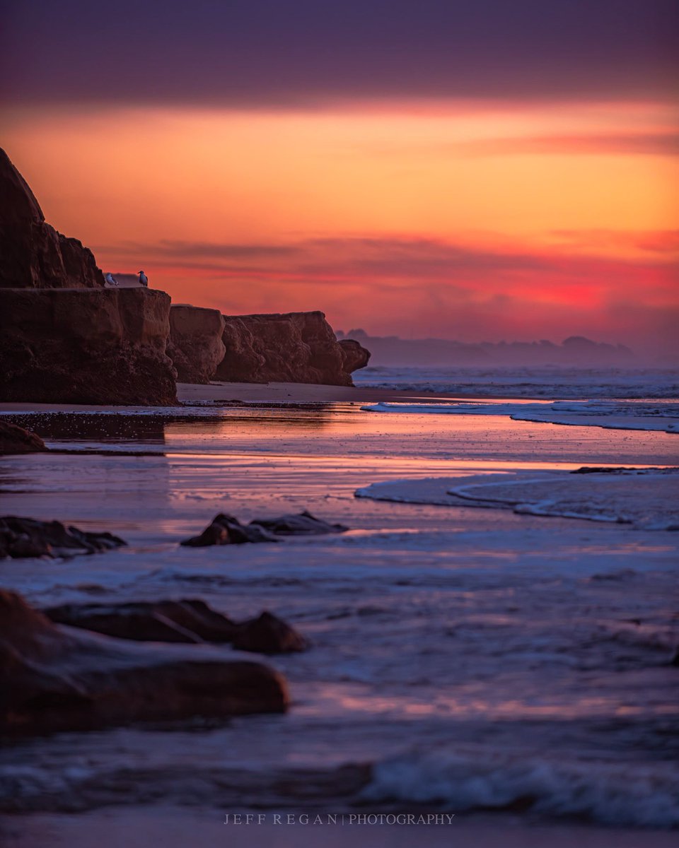 SSVHD's tweet image. Pomponio State Beach low tide sunset.