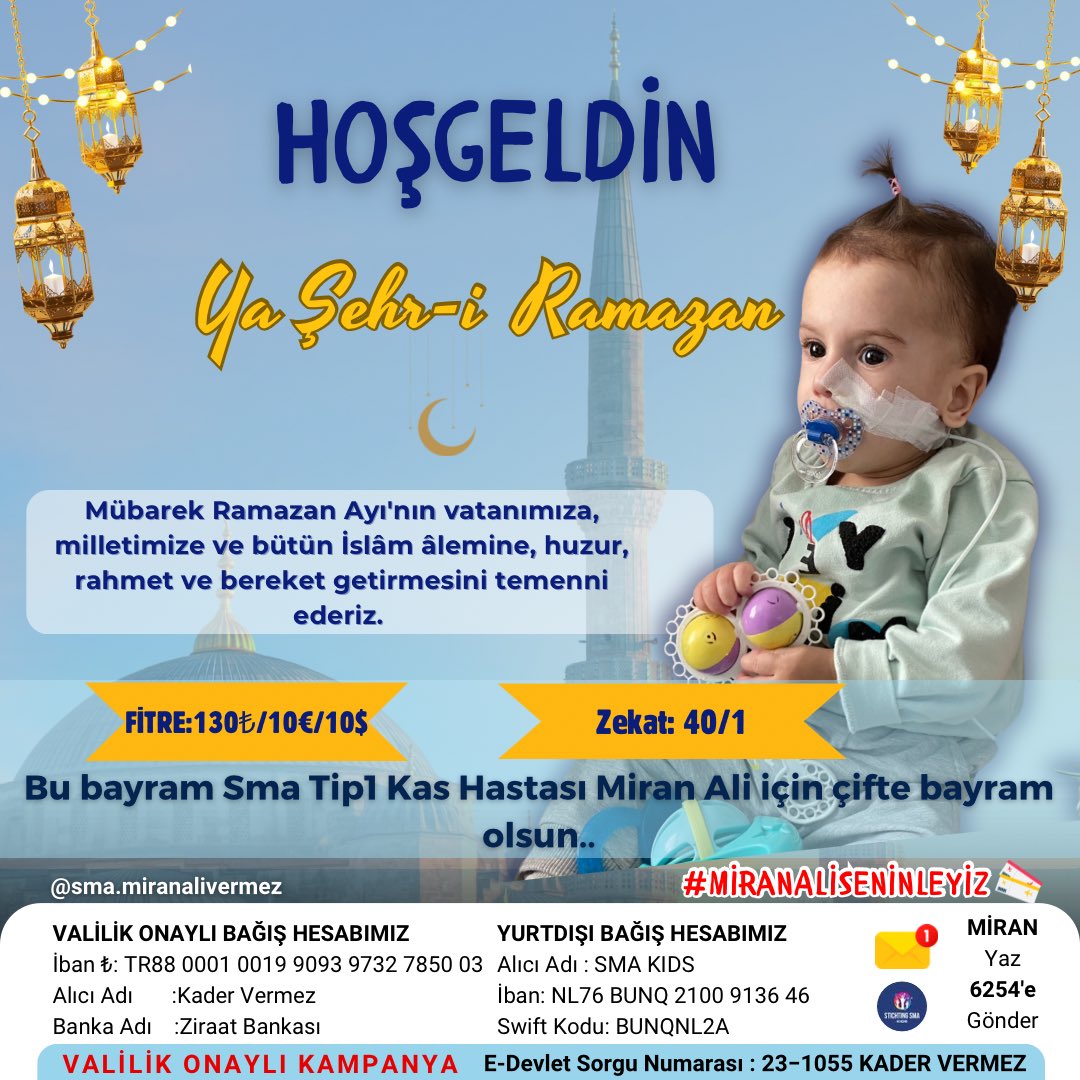 Hoşgeldin Şehr-i Ramazan..
Bu mübarek ayda minik bir canı hayata bağlayacak fitre ve zekatlarınıza talibiz🙏 
#Oscar #Sporda ŞiddeteHayır #BasınAFAçıklamasınıYayınla #RamazanRuhunuYaşat #ADALETiçinKADEME #رمضان_مبارك #Aslı Enver #RamadanMubarak1445H #Ramadan