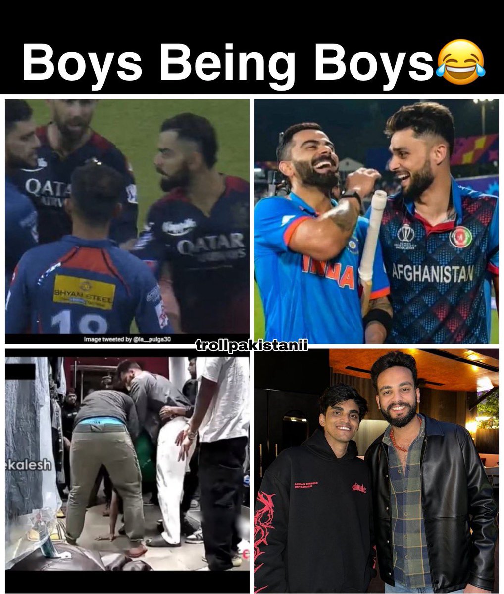 backchood007's tweet photo. Boys being boys 😂😂
#elvishyadav #Maxtern 
#ViratKohli 
@imVkohli 
@ElvishYadav https://t.co/82WX66pcX5