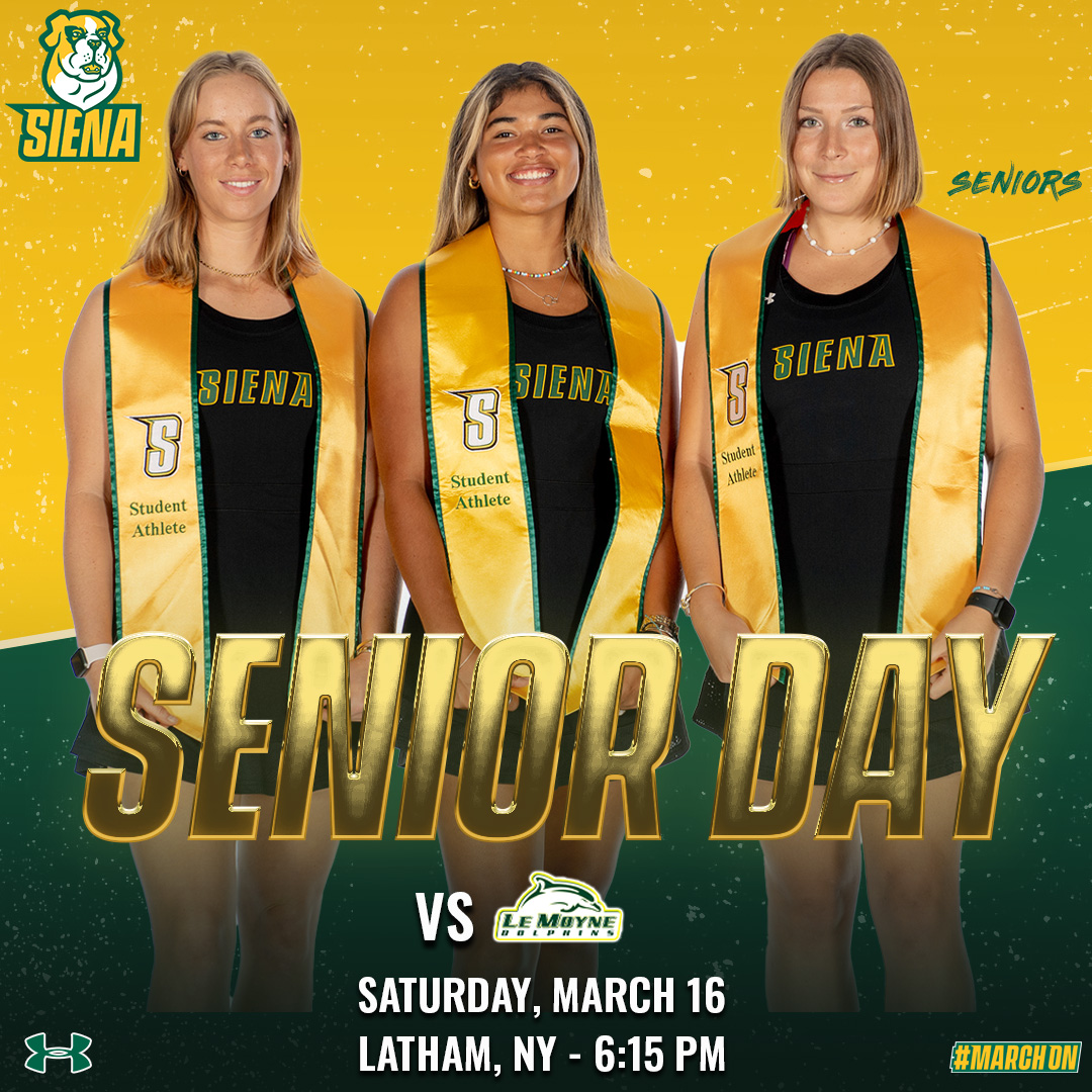 🎾 #MATCHDAY | Congratulations to our seniors on Senior Day for @SienaWTennis ⏰ 4:30 PM (Senior Day Tribute) Match at 6:15 PM 🏟️ Tri-City Fitness 📍 Latham, NY #MarchOn x #SienaSaints x #MAACTennis x #NCAATennis