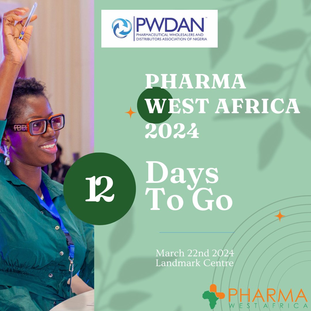 Pwdanigeria's tweet photo. "Exciting news! 🌍🤝 PWDAN takes the spotlight on Day 3 at Pharma West Africa. Only 12 days left! Secure your spot at the Landmark Centre, VI, Lagos, March 20-22. Click on  this link to register for FREE! 
https://t.co/5QM3GKEpXQ. #PharmaWestAfrica #PWDAN #CountdownToConference https://t.co/noVnhnrbbR