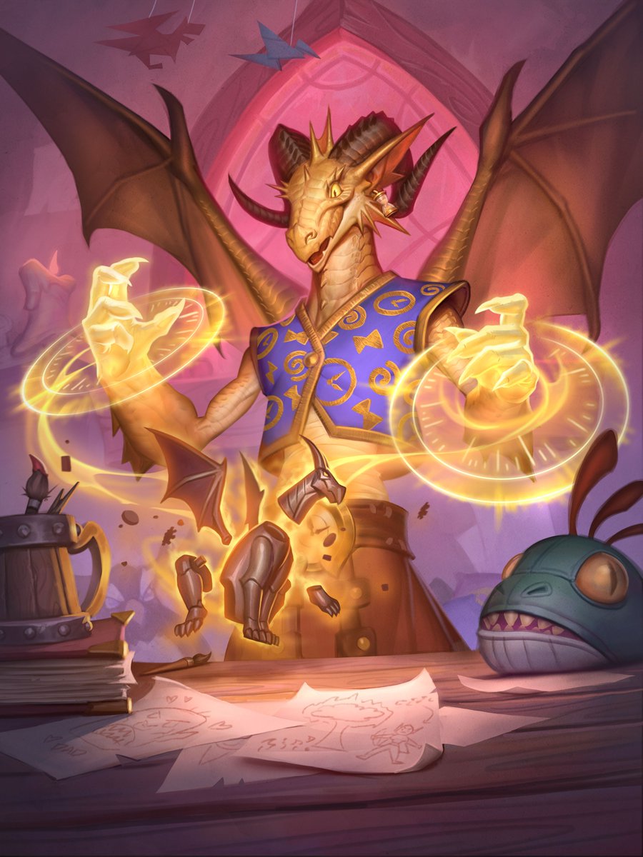 forrestimel's tweet image. My art for Timewinder Zarimi in Hearthstone ended up being released! I really liked the idea of the character and had just watched Billy Madison so I could not get the image Ms. Lippy and Ms. Frizzle out of my head and thought it fit perfectly for this character!
