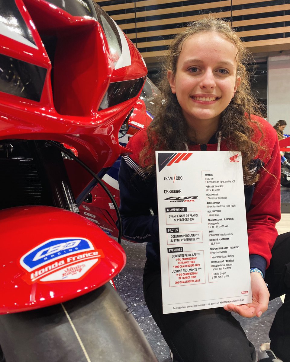 🔥SAISON 2️⃣0️⃣2️⃣4️⃣🔥 👉Nouvelle marque 👉Nouveau team 👉Nouvelle cylindrée Très heureuse de vous annoncer que je suis pilote ambassadrice @HondaMotoFr @Viltais333 Engagée en @FSBK_officiel SSP 600 au sein du Team @cboracinghondafrance Tout pour découvrir, apprendre et progresser